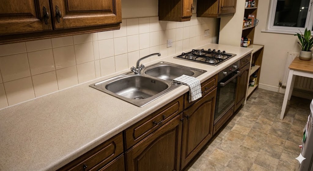 After cleaning - spotless kitchen